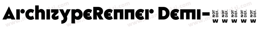 ArchitypeRenner Demi字体转换